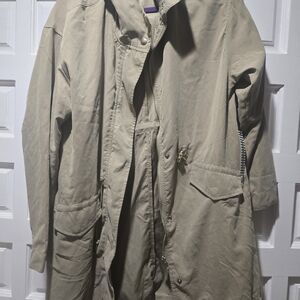 New Women's Haute Monde Olive Trench Coat Small
